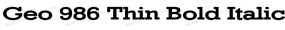 Geo 986 Thin Bold Italic字体转换
